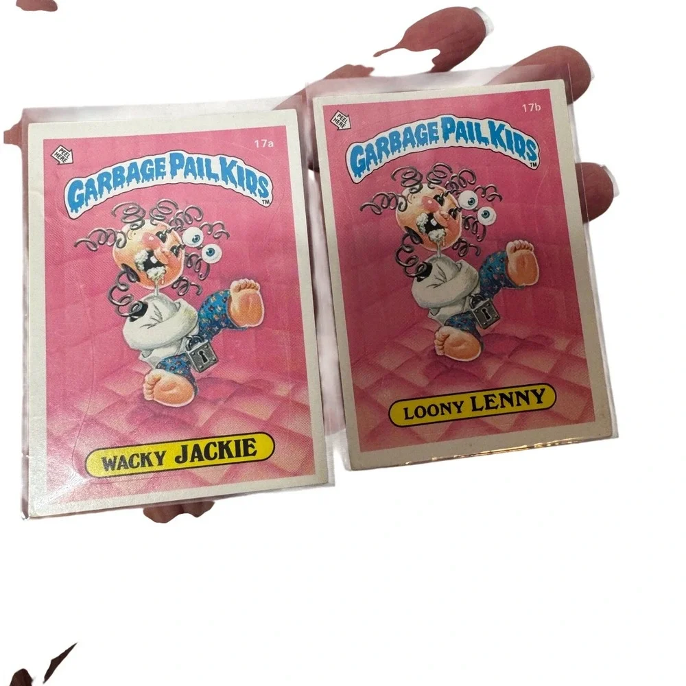1985 Garbage Pail Kids Series 1 Wacky Jackie 17a Loony Lenny 17b Topps Cards